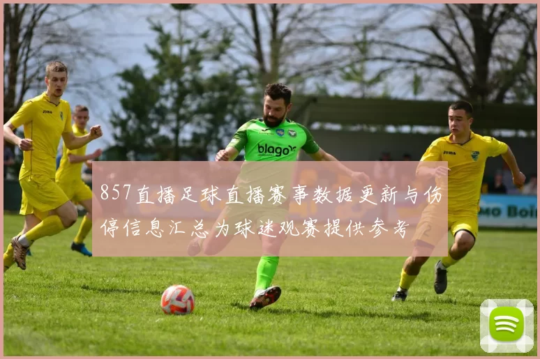 857直播足球直播赛事数据更新与伤停信息汇总为球迷观赛提供参考